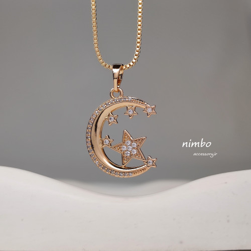 پلاک ماه و ستاره طلایی