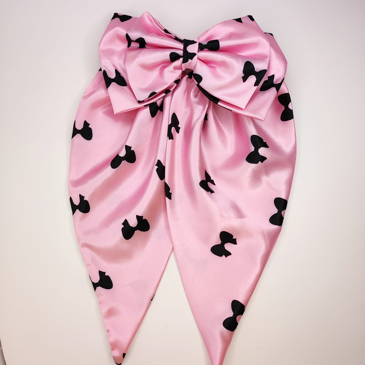 پاپیون مو بزرگ صورتی