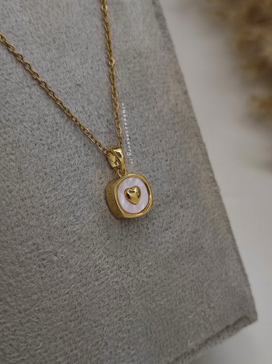 گردنبند میناکاری قلب