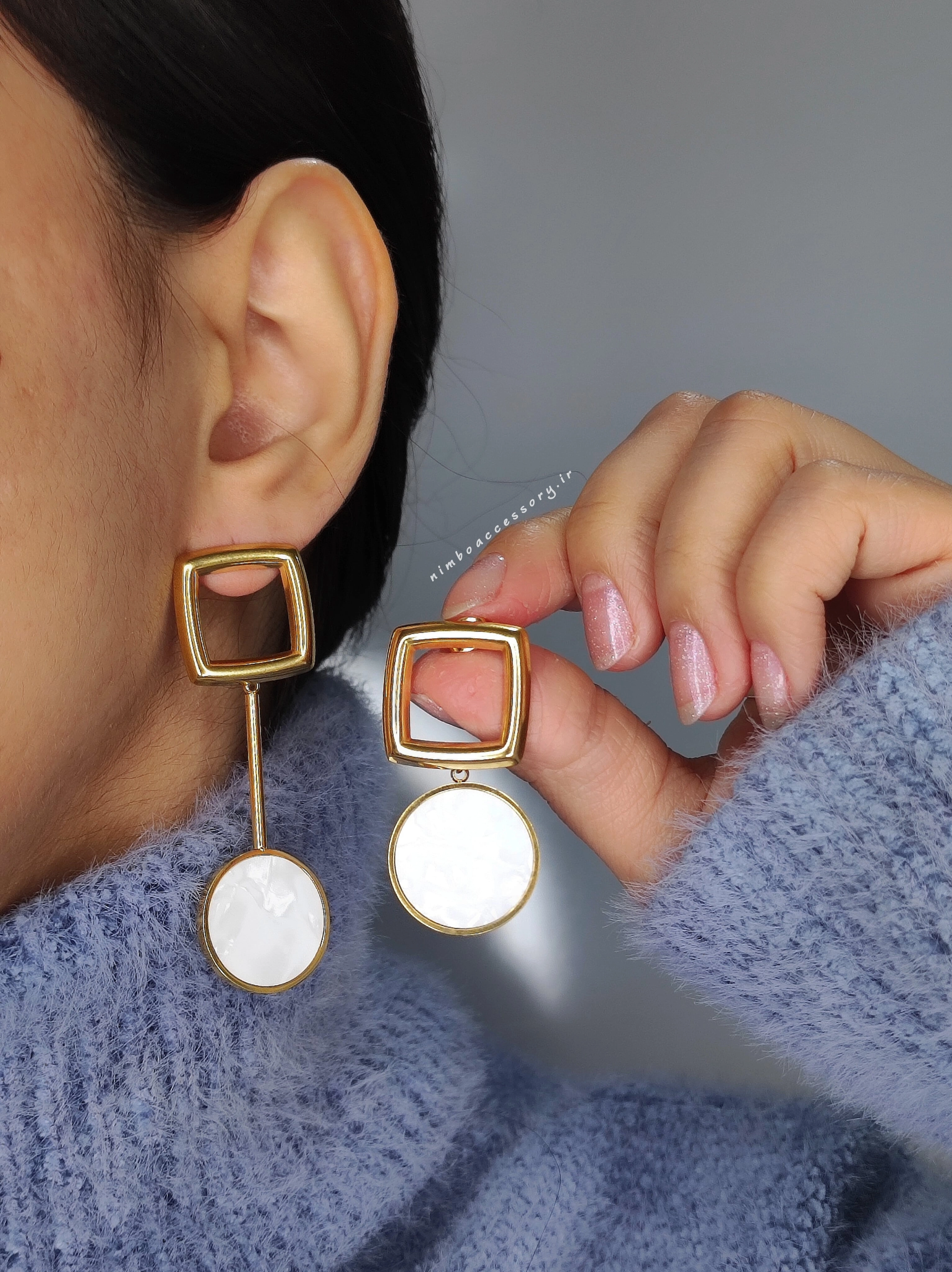 گوشواره میناکاری نامنظم