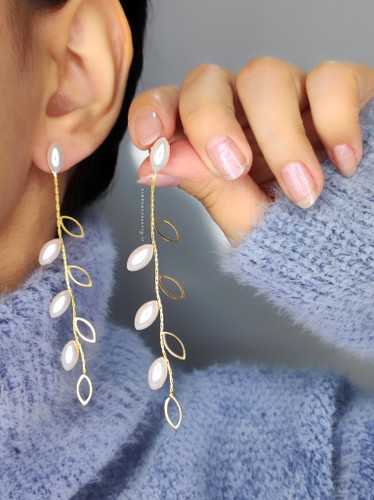 گوشواره آویزی مرواریدی