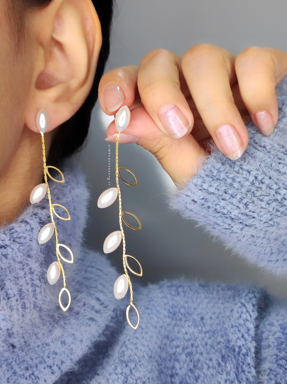 گوشواره آویزی مرواریدی