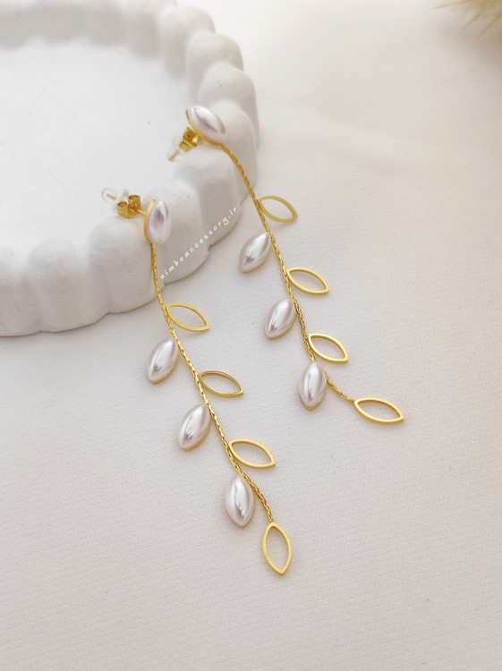 گوشواره برگ و مروارید