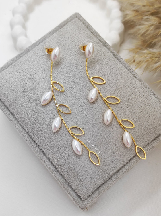 گوشواره استیل مرواریدی