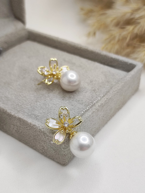 گوشواره استیل مرواریدی