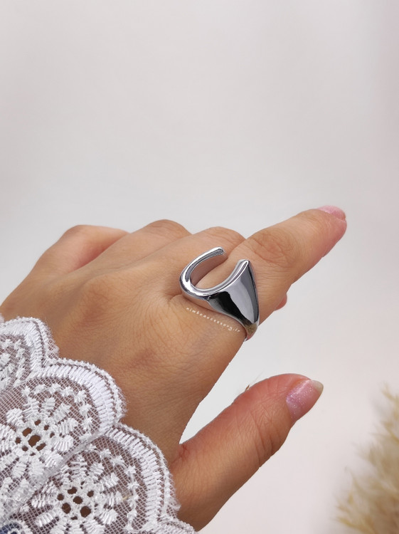 انگشتر مینیمال آبکاری نقره