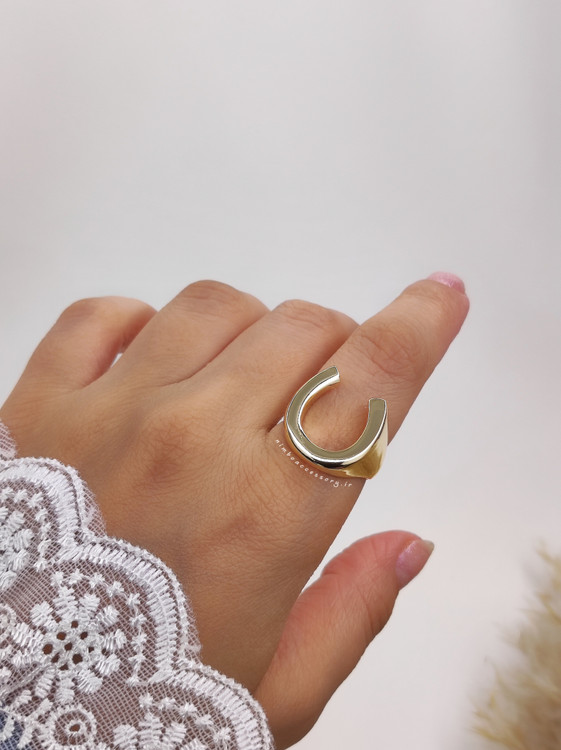 انگشتر مینیمال آبکاری رودیوم