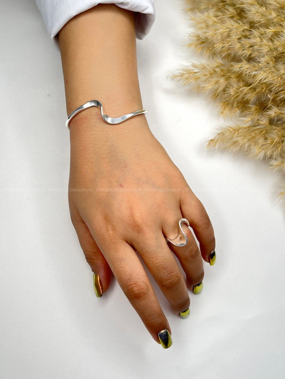 بنگل موج نقره ای