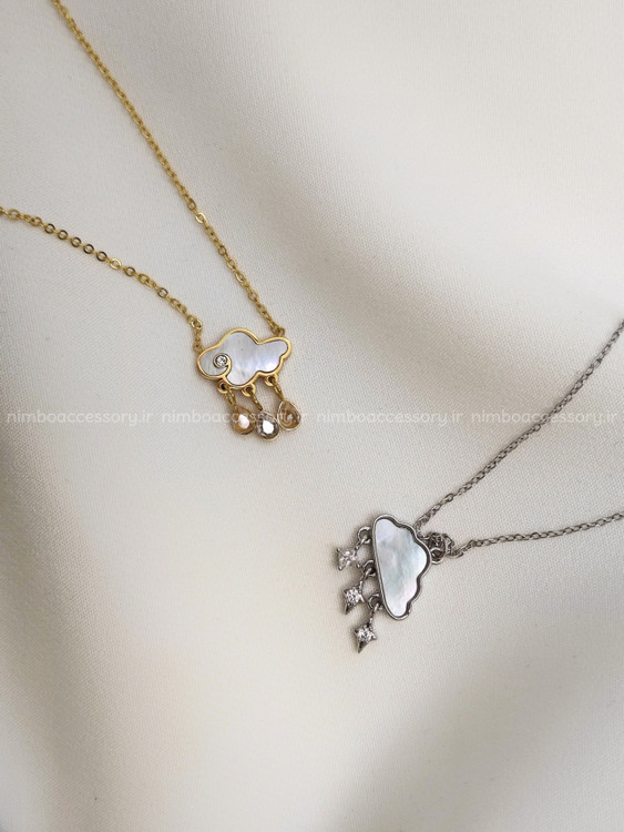 گردنبند استیل ابر آویزی