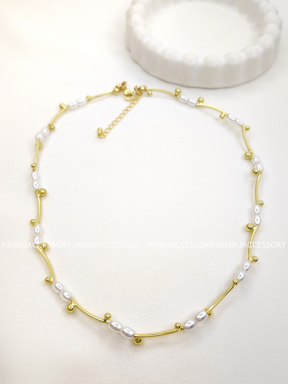 گردنبند طلایی مرواریدی