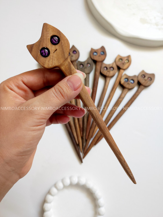 کانزاشی چوبی گربه ملوس