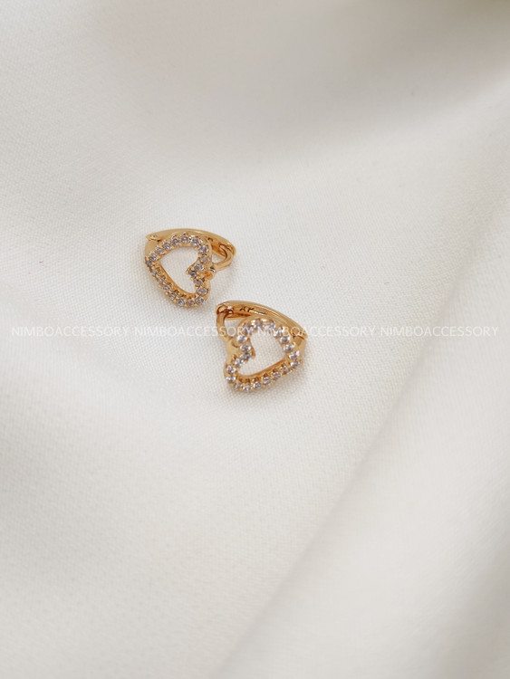 گوشواره قلبی ریز