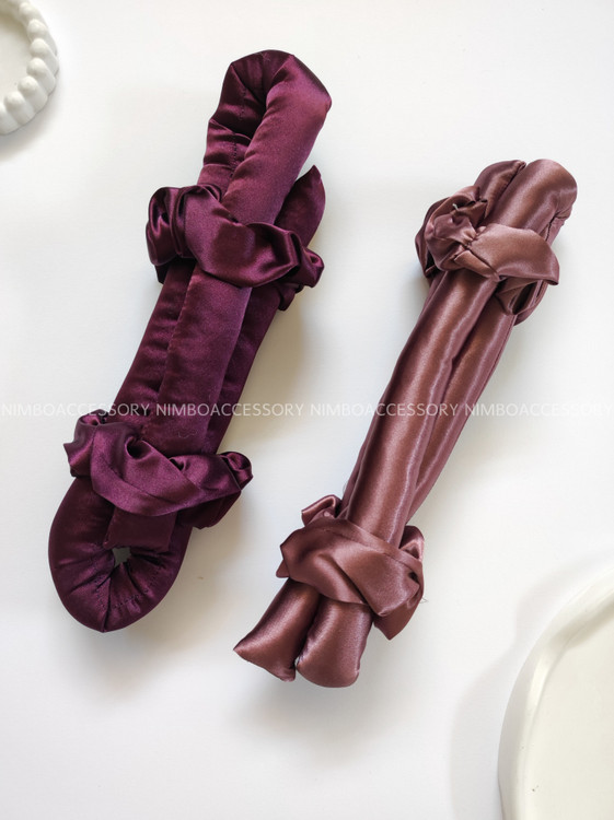 کرلی روبانی ساتن با کش مو