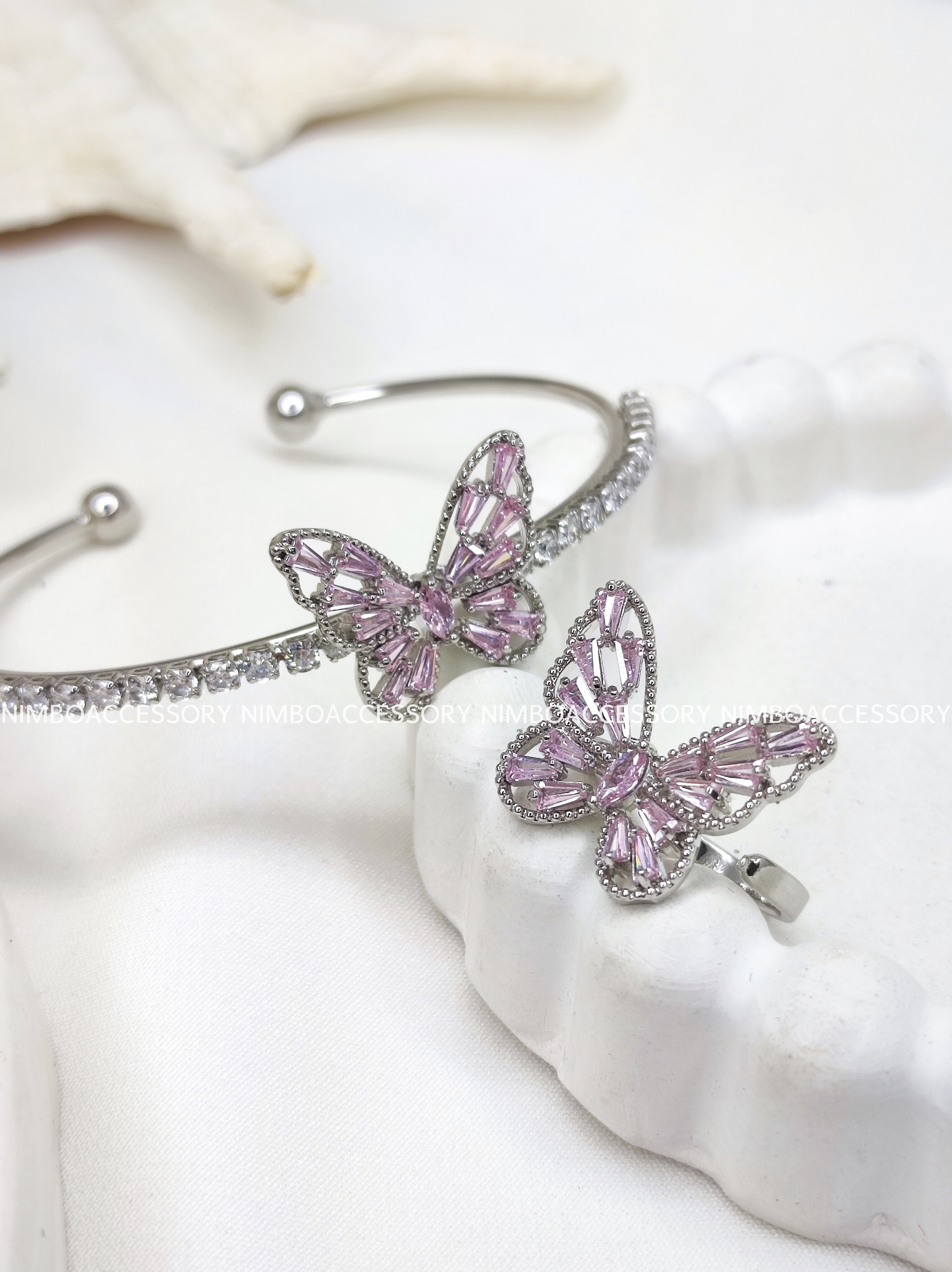 ست بنگل و انگشتر جواهری