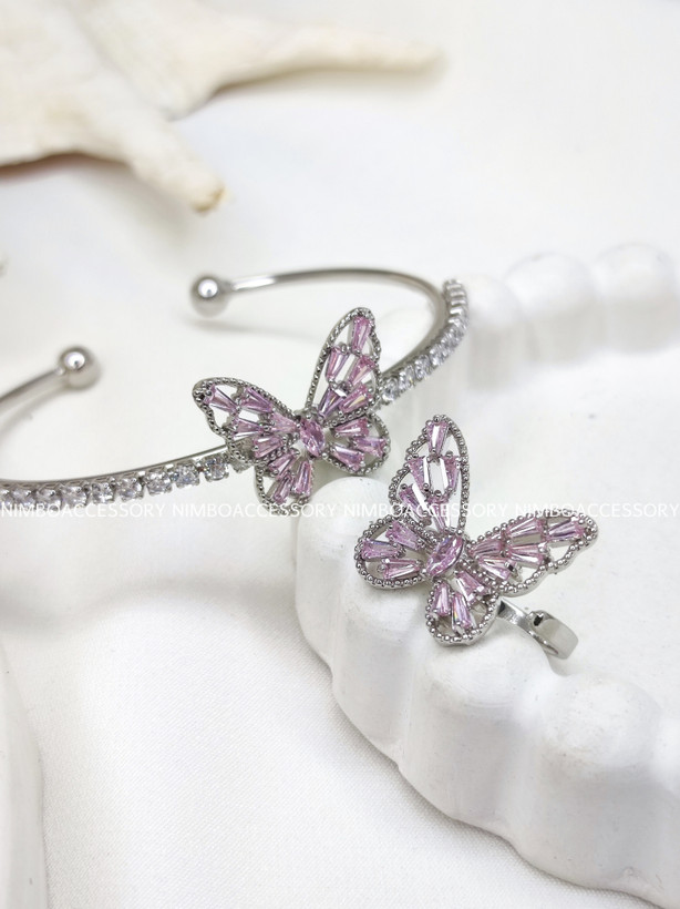 ست بنگل و انگشتر جواهری