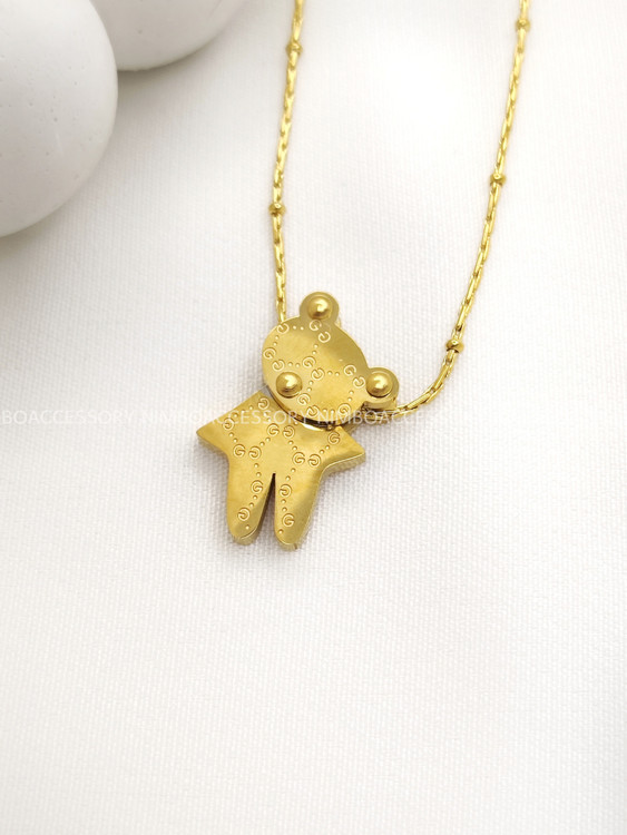 گردنبند تدی طلایی